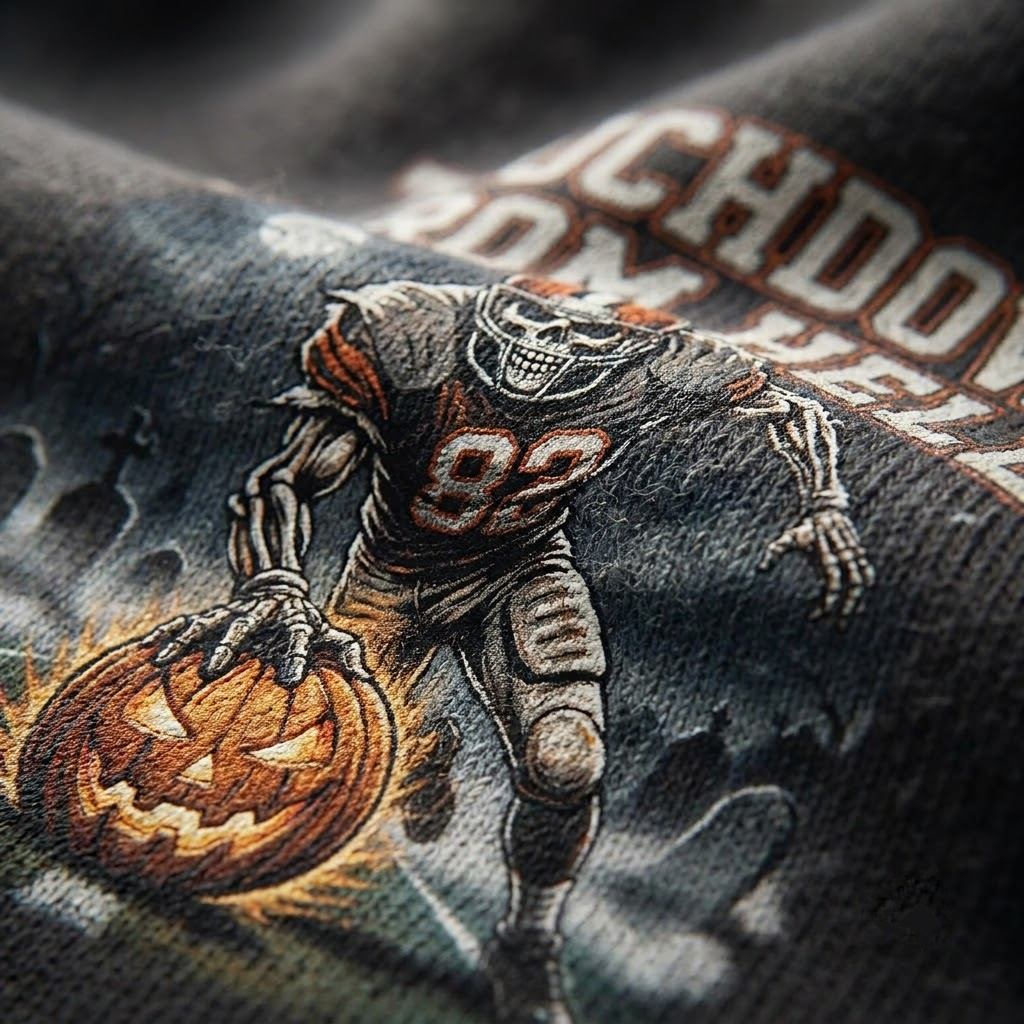 Spooky Innings Zombie Baseball Halloween Hoodie - Retro 80s Slasher Athletic Graphic Sweatshirt