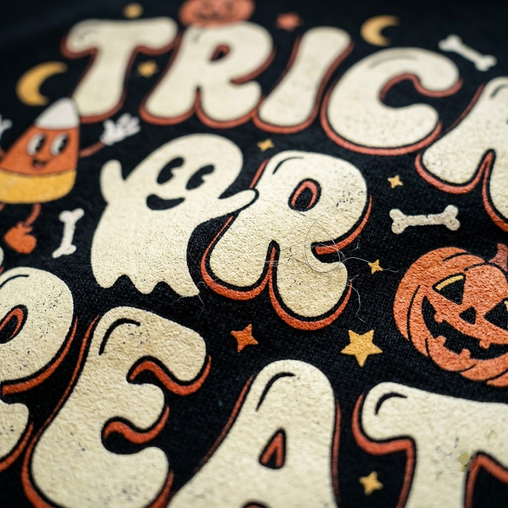 Vintage Collegiate Trick Or Treat Halloween Hoodie - Retro Athletic Varsity Spooky Icons Graphic Sweatshirt