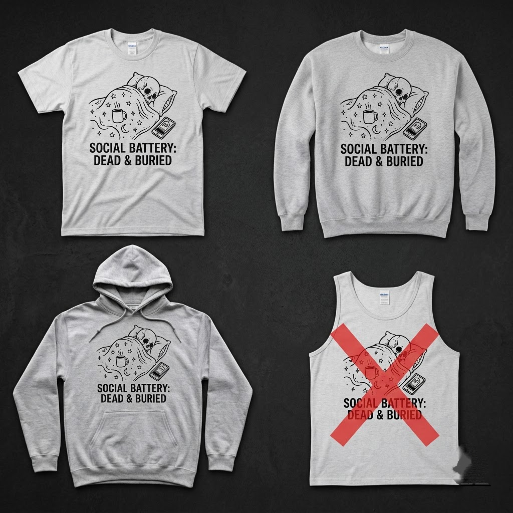 Social Battery Dead And Buried Funny Halloween Hoodie - Introvert Spooky Ghost Graphic Sweatshirt