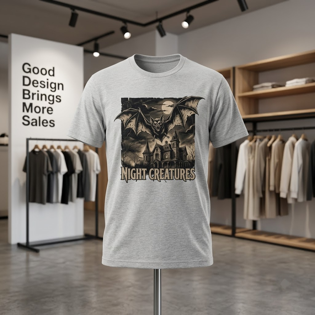 Night Creatures Shirt, Vintage Gothic Bat Haunted House Halloween T-Shirt, Sweatshirt, Hoodie