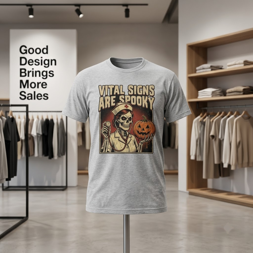 Vital Signs Are Spooky Shirt, Skeleton Nurse Halloween Pumpkin T-Shirt, Sweatshirt, Hoodie