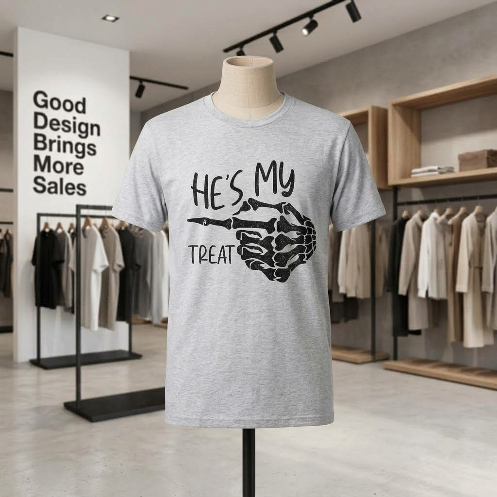 She's My Trick He's My Treat Skeleton Hands - Matching Couples Funny Halloween T-Shirt, Sweatshirt, Hoodie
