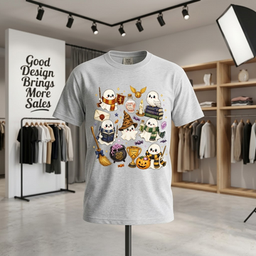 Cute Magical Wizard Ghosts & Potions - Spooky Magic School T-Shirt, Sweatshirt, Hoodie