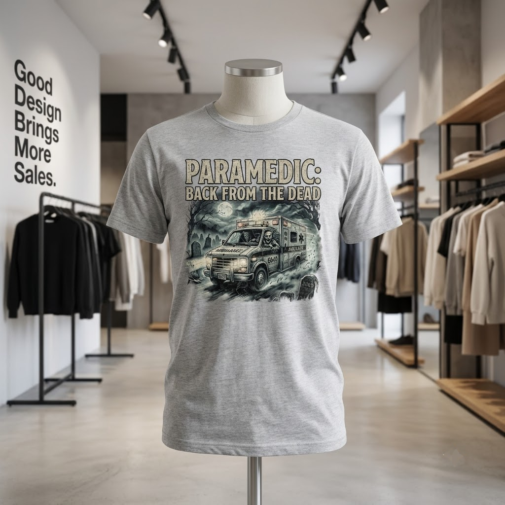 Paramedic Back From The Dead Shirt, Vintage Spooky Ambulance Halloween T-Shirt, Sweatshirt, Hoodie