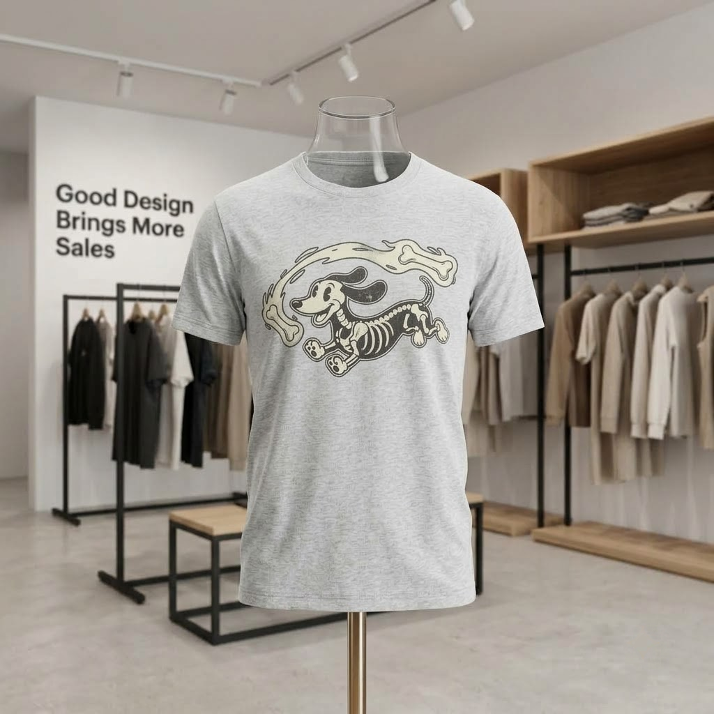 Vintage Skeleton Dog Shirt, Retro Cartoon Spooky Puppy Halloween T-Shirt, Sweatshirt, Hoodie