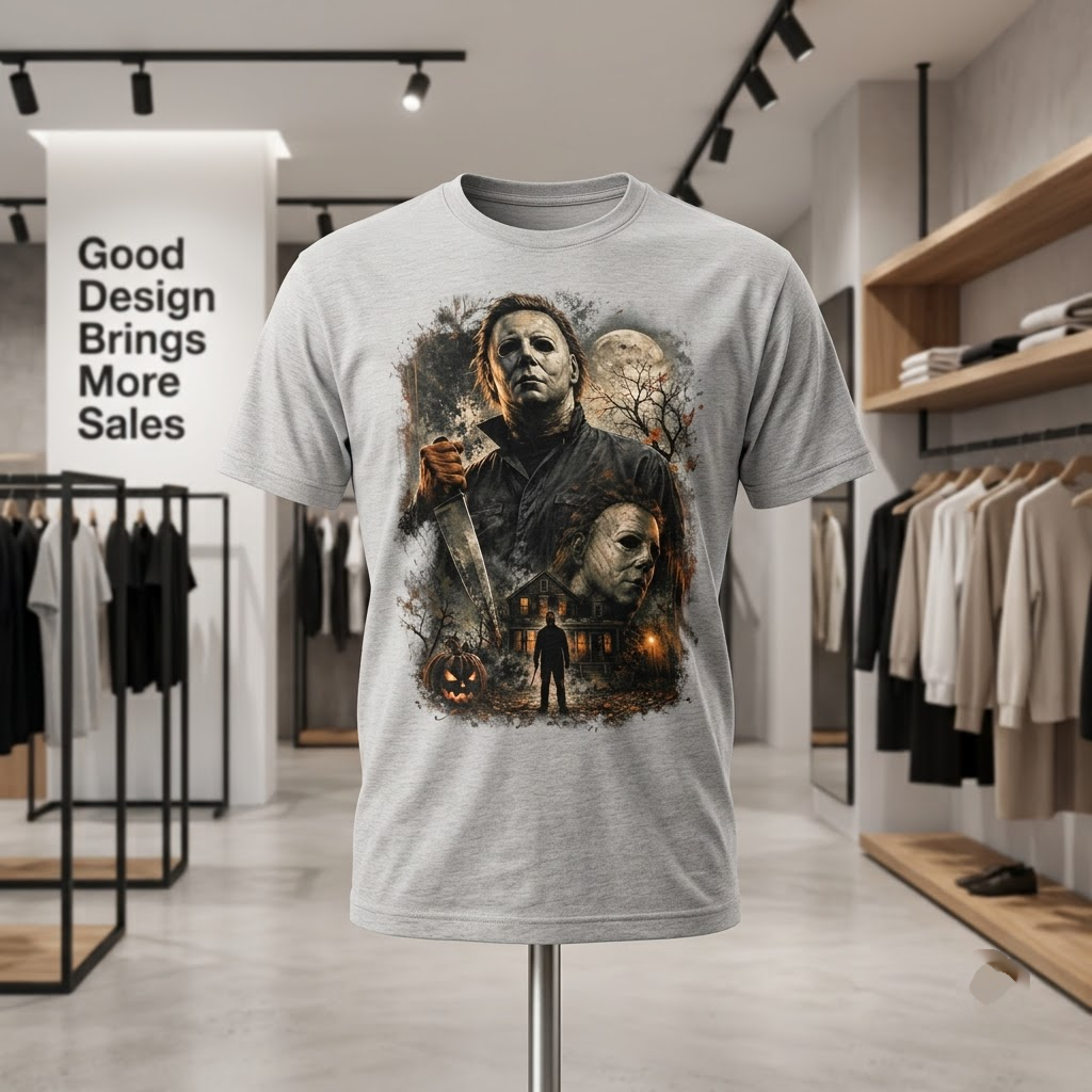 Couples Matching Vintage Masked Killer Shirts - His and Hers Retro Horror T-Shirt, Sweatshirt, Hoodie