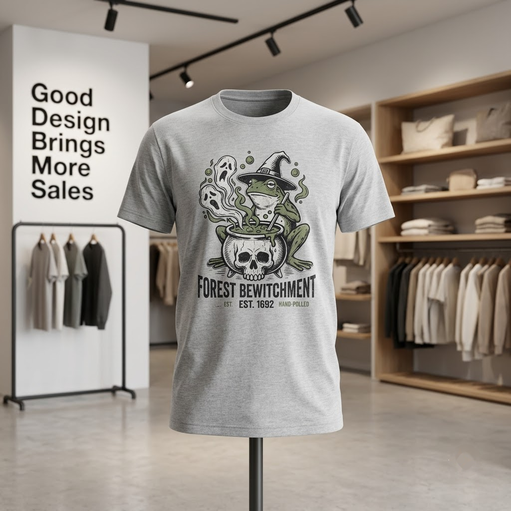 Forest Bewitchment Shirt, Witch Frog Brewing Cauldron Halloween T-Shirt, Sweatshirt, Hoodie
