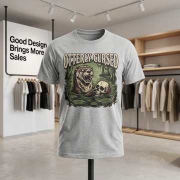 Otterly Cursed Shirt, Vintage Zombie Otter Skull Swamp Halloween T-Shirt, Sweatshirt, Hoodie