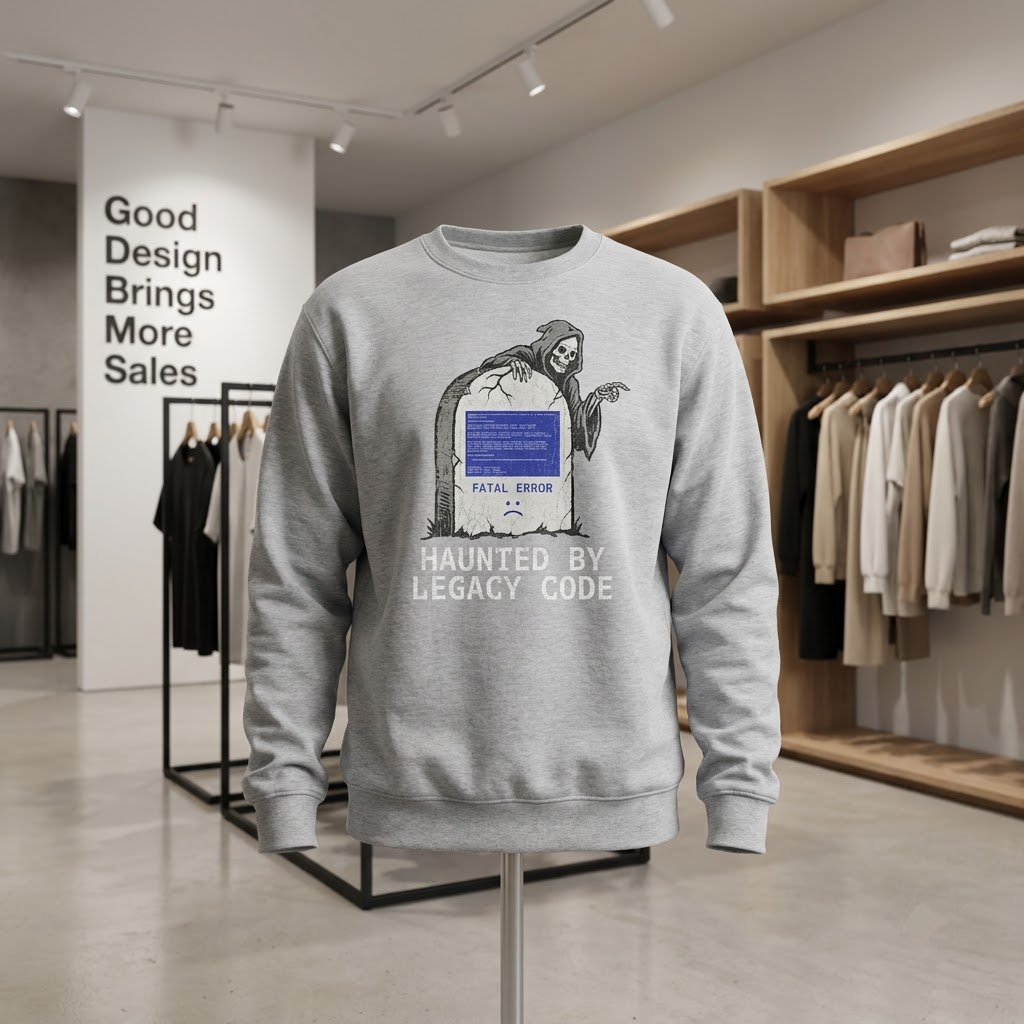 Haunted By Legacy Code Shirt, Funny Programmer BSOD Halloween T-Shirt, Sweatshirt, Hoodie