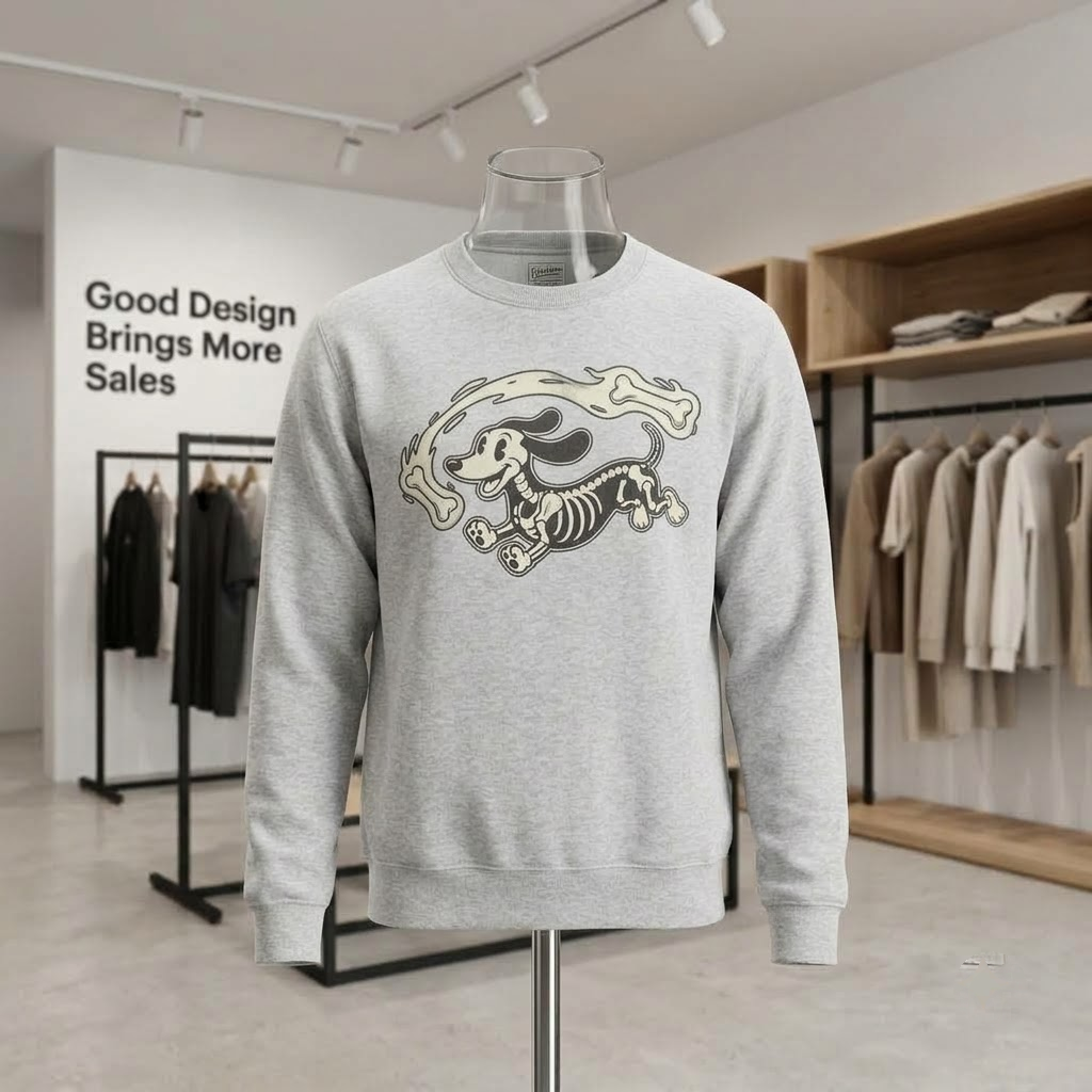 Vintage Skeleton Dog Shirt, Retro Cartoon Spooky Puppy Halloween T-Shirt, Sweatshirt, Hoodie