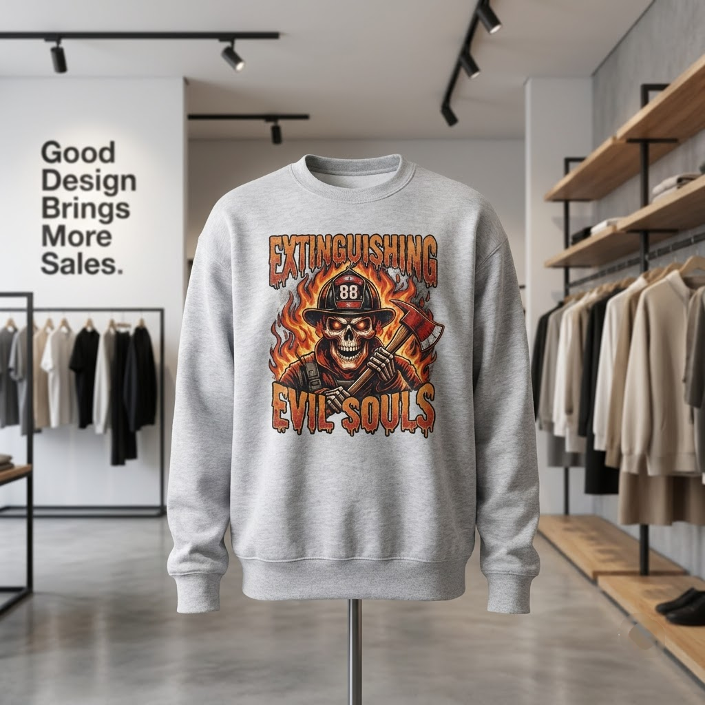 Extinguishing Evil Souls Shirt, Vintage Firefighter Skull Halloween T-Shirt, Sweatshirt, Hoodie