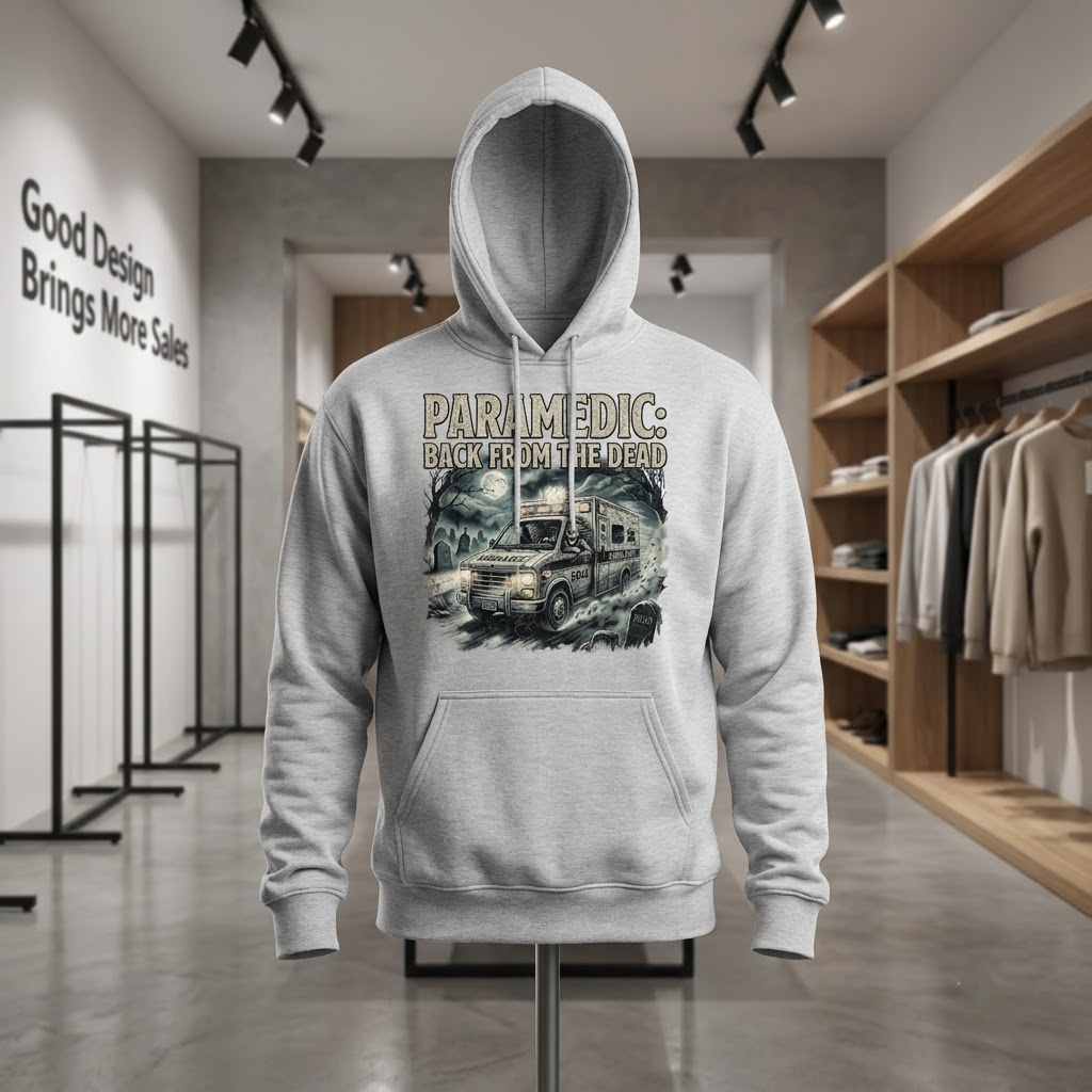 Paramedic Back From The Dead Shirt, Vintage Spooky Ambulance Halloween T-Shirt, Sweatshirt, Hoodie
