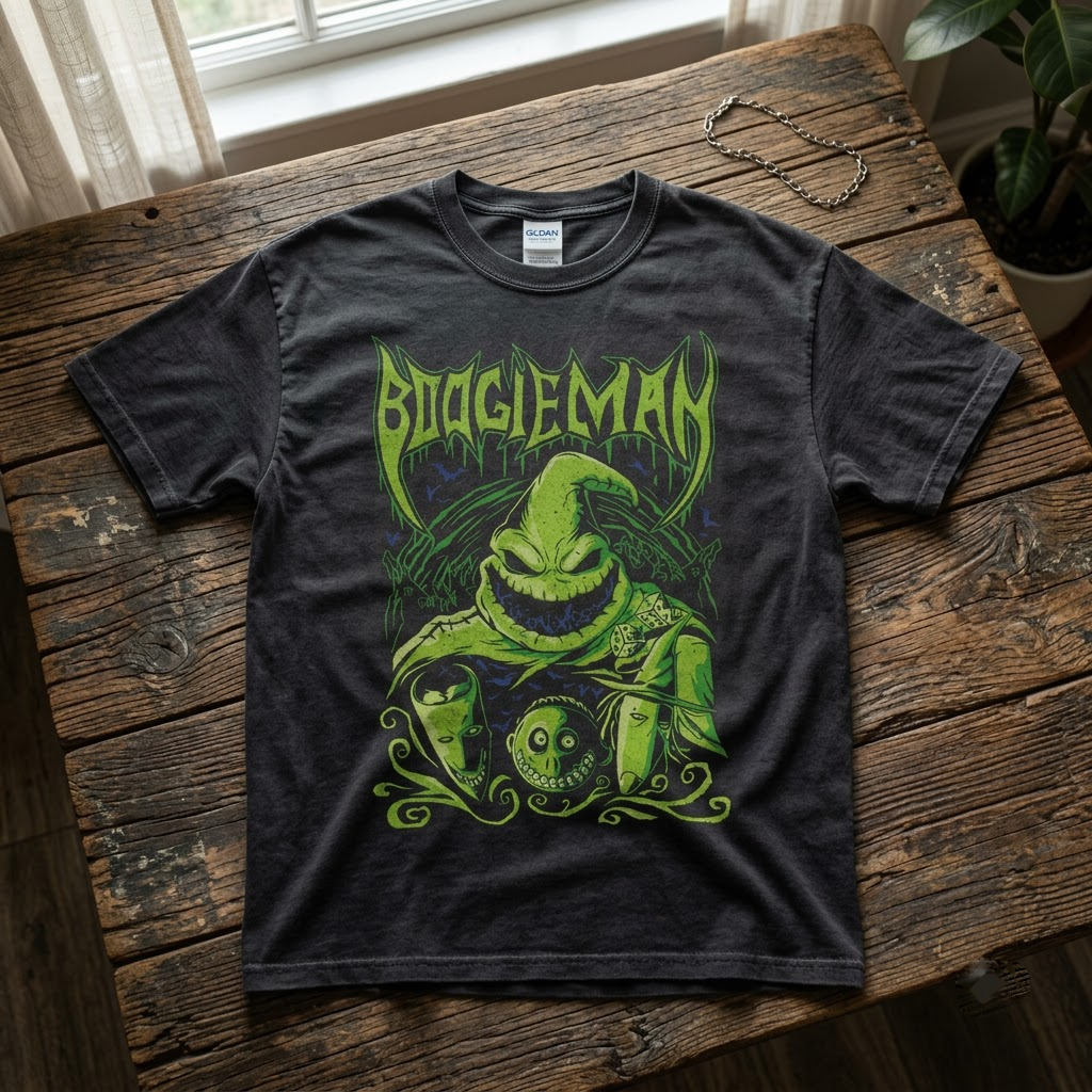 Vintage Heavy Metal Boogieman - Edgy Rock Band Spooky Monster T-Shirt, Sweatshirt, Hoodie