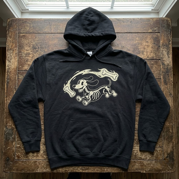 Vintage Skeleton Dog Shirt, Retro Cartoon Spooky Puppy Halloween T-Shirt, Sweatshirt, Hoodie