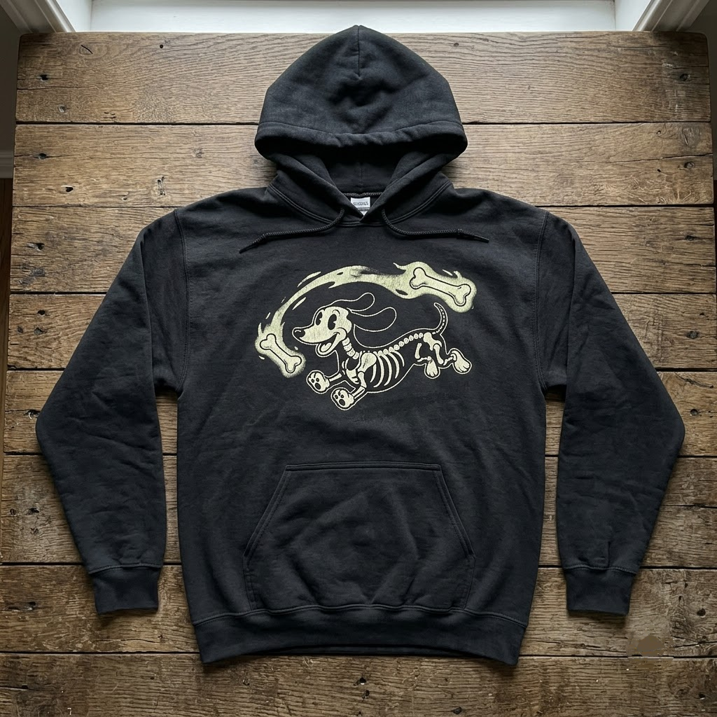 Vintage Skeleton Dog Shirt, Retro Cartoon Spooky Puppy Halloween T-Shirt, Sweatshirt, Hoodie