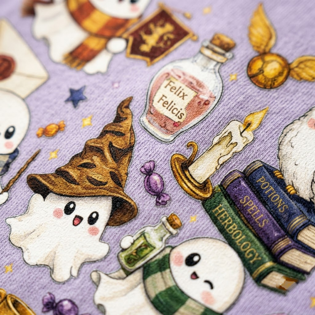 Cute Magical Wizard Ghosts & Potions - Spooky Magic School T-Shirt, Sweatshirt, Hoodie
