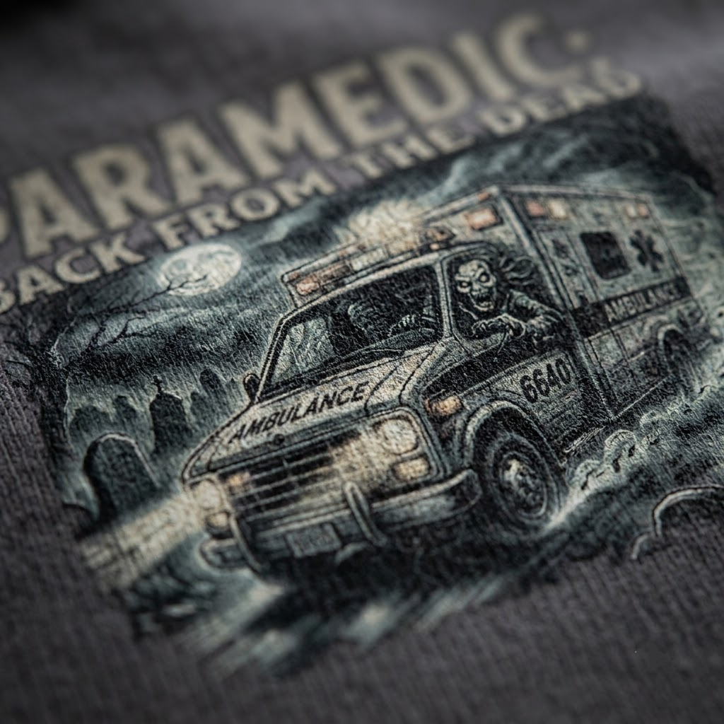 Paramedic Back From The Dead Shirt, Vintage Spooky Ambulance Halloween T-Shirt, Sweatshirt, Hoodie